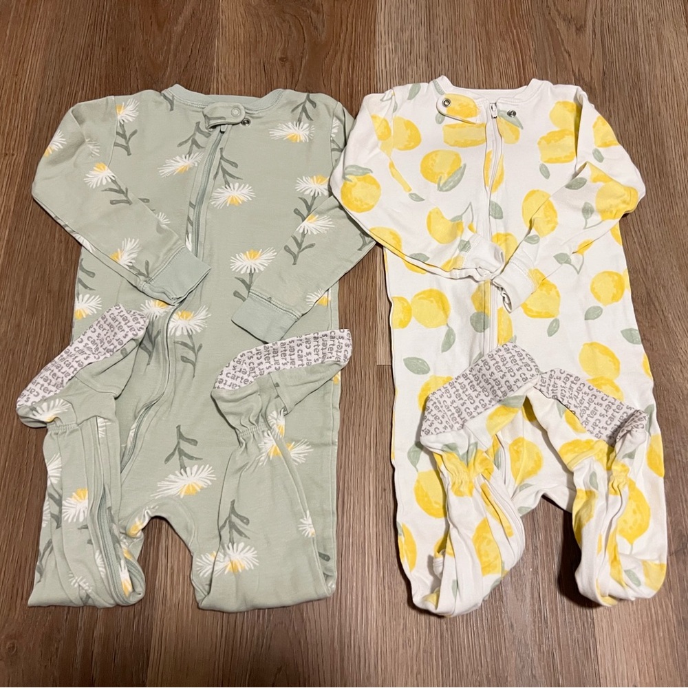 Carter’s Girls Footed Pajamas Bundle 3T